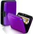 purple color BUSINESS TRAVEL ID CREDIT CARD HOLDER WALLET ALUMINUM METAL POCKET CASE BOX