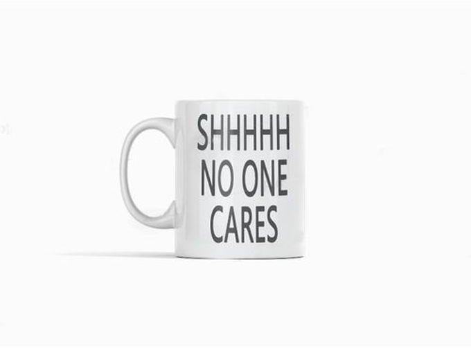 No One Cares Mug - 250 Ml - White