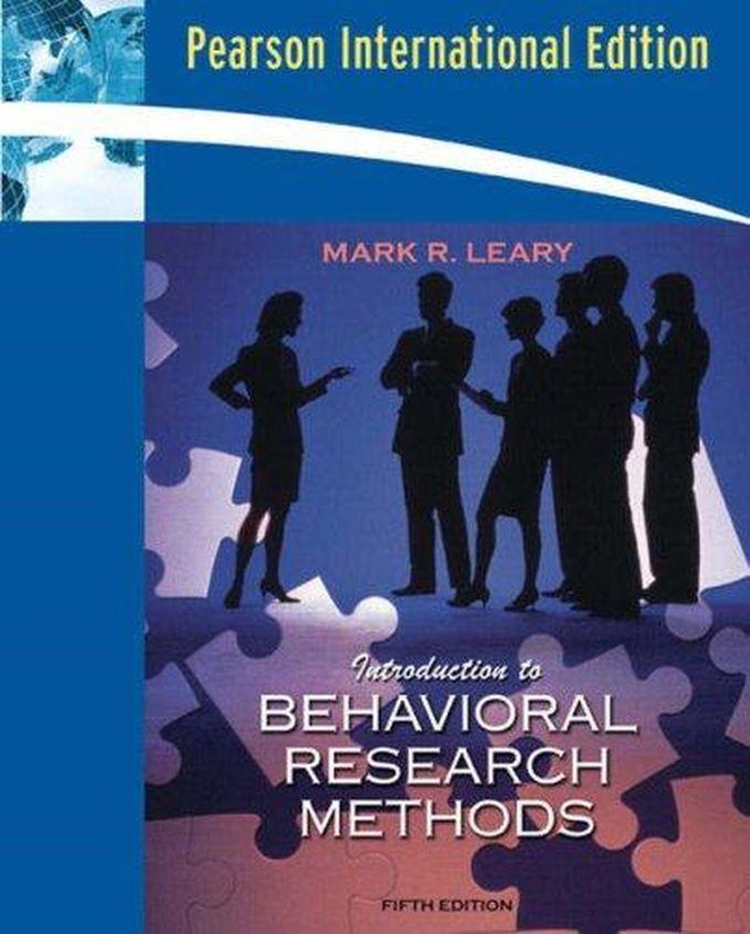 Pearson Introduction to Behavioral Research Methods ,Ed. :5