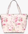 Beige Floral Print Werraven Handbag