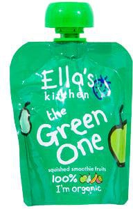 Ella's Kitchen Organic Baby Food The Green One Smoothies Fruits, 90 g