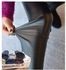 Fashion Women Faux Leather Panel Sexy Stretch Skinny Slim Leggings Black Pants Trousers