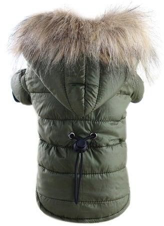 Winter Warm Puppy Jacket green 20X5X15centimeter