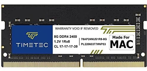 تايم تيك 8GB متوافق مع ابل اي ماك 2017 (27 انش مع ريتينا 5K، 21.5 انش مع ريتينا 4K/ غير ريتينا 4K) DDR4 2400MHz PC4-19200 CL17 SODIMM ذاكرة RAM ترقية لاجهزة اي ماك 18.1 / اي ماك 18.2 / اي ماك 18.3