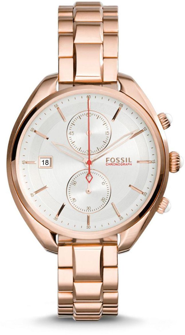 Fossil Land Racer Women's Silver Dial Stainless Steel Band Chronograph Watch - CH2977