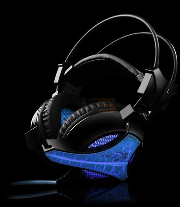 XIBERIA X5 Gaming Headset Headphone With Mic Stereo Bass Cool Seven Colors Breathing LED Light For CF LOL Game Over-ear Headband-Black