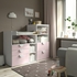 SMÅSTAD / PLATSA Changing table - white pale pink/with bookcase 150x79x123 cm