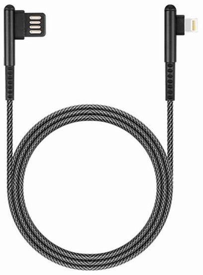 RockRose RRCS04L JANUS AL 2.1A 1.0m USB-A To Lightning L-Shape Charging Cable -Black