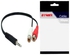 3.5mm Male Jack To 2 RCA AV Female Adapter Cable Black/Red/White