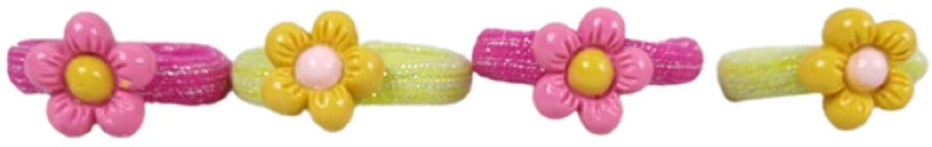 Set Of Four Colourful Hair Ties