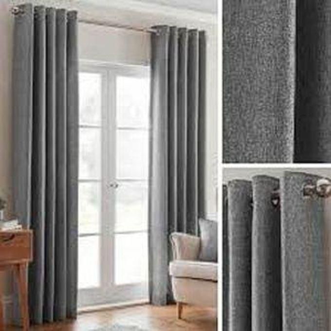 Grey Curtain (2Panels) + 1m FREE SHEER