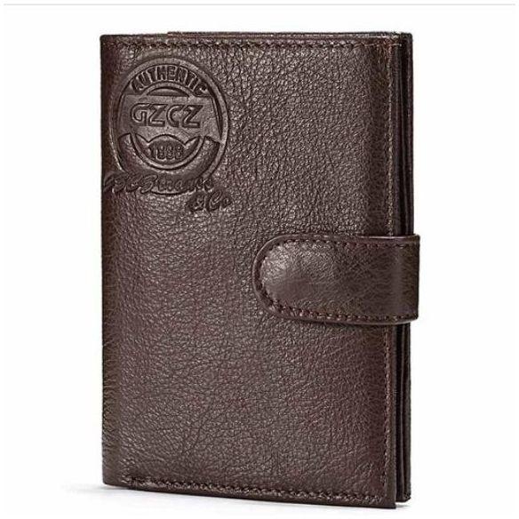 OEM Genuine Cow Leather Fashion Coin And Passport Men Wallet