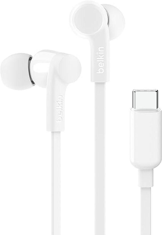 Belkin سماعات الرأس بيلكين ساوند فورم مع موصل USB-C - أبيض
