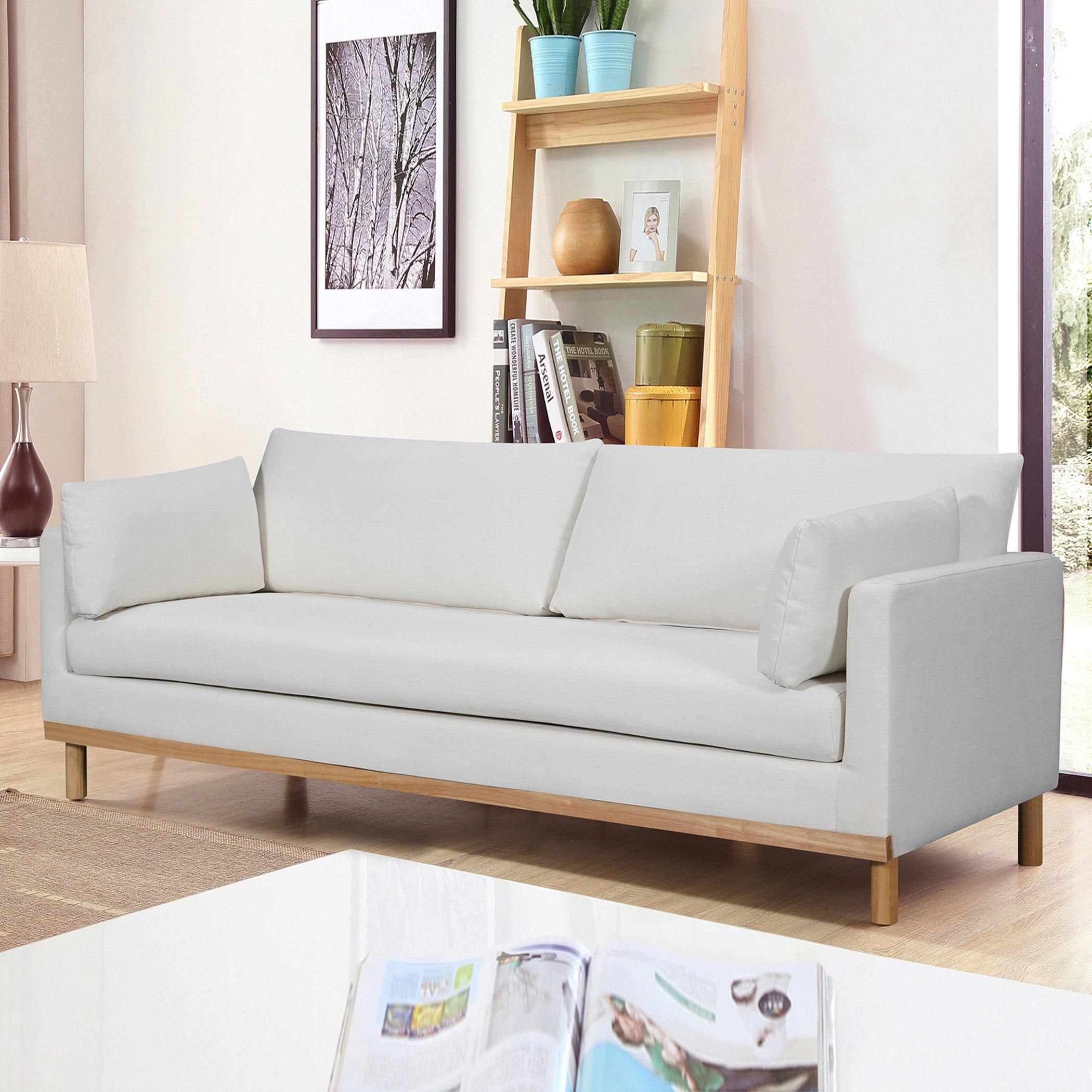 Zea 3-Seater Fabric Sofa with 2 Cushions