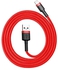Baseus Lightning USB Cable for Apple iPhone 6 Plus / 6s Plus Fast Charging 2.4A - 1 Meter - Red