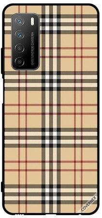 Protective Case Cover For Honor Play 4 Red and Black Stripes On Cloth