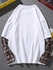 Men's T Shirt O Neck Long Sleeve Patchwork Colorblock Houndstooth Top