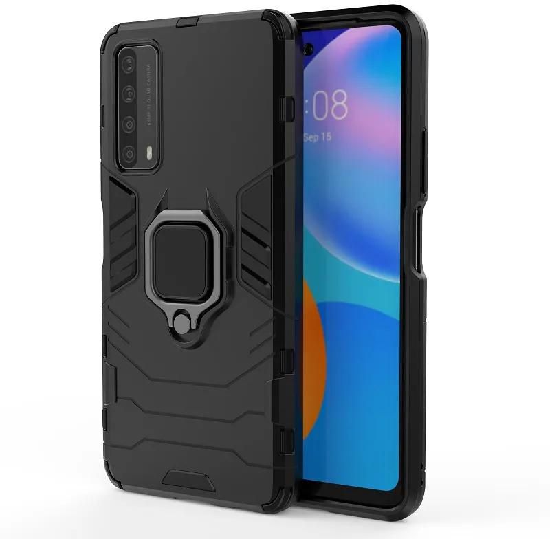 Phone Case for Huawei Y7A / P Smart 2021 Rugged Armor with Car Magnetic Ring Holder