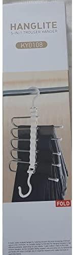 5 in1 Hanger for Keeping Trousers Tidy and Occupying Minimum Space in The Wardrobe