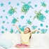 Sea Turtle Wall Decals Stickers Glow in The Dark Wall Decals Vinyl Ocean Wall Decals Under The Sea Turtle Bathroom Wall Decor for Kids Sea Life Wall Decor for Bedroom Nursery Birthday Gifts
