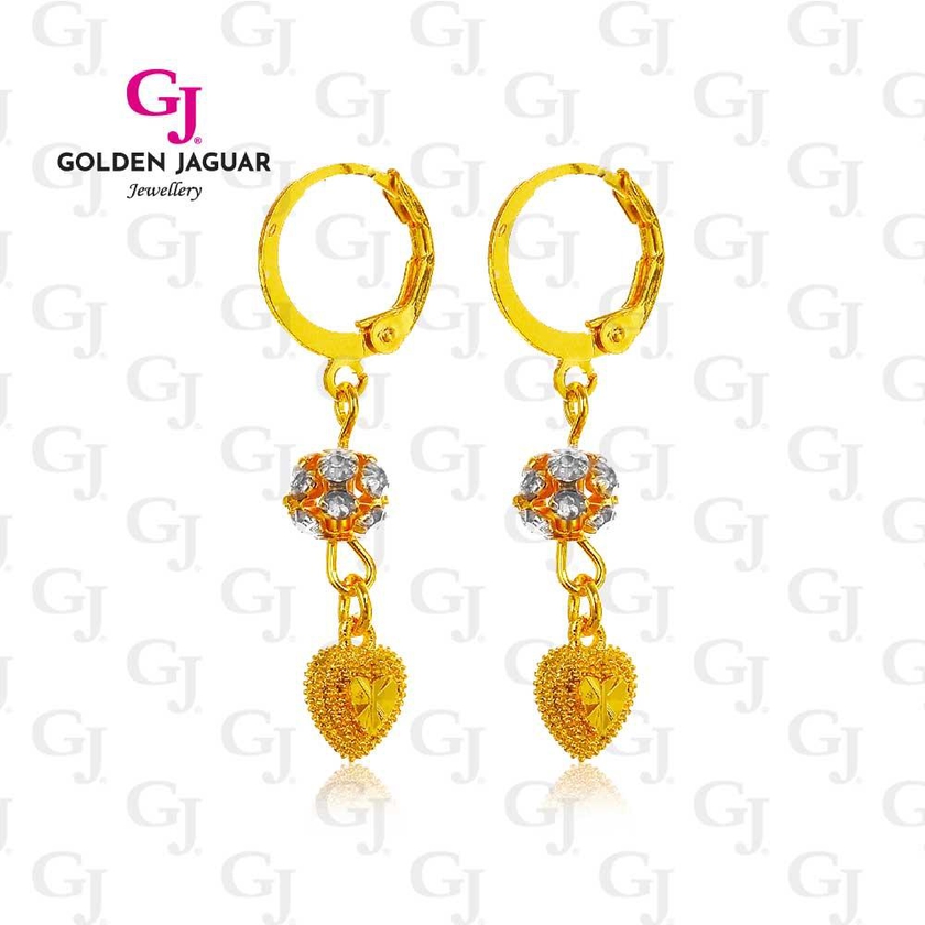 GJ Jewellery Emas Korea Earring - Love Pasir Zirkon 6762111