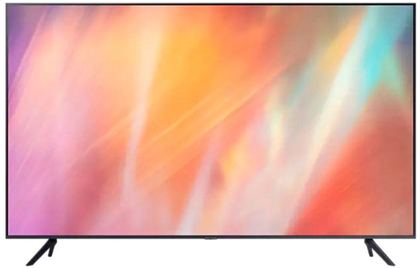 Samsung تليفزيون سمارت ال اي دي 50 بوصة الترا اتش دي مع ريسيفر مدمج من سامسونج، اسود - UA50AU7000UXEG