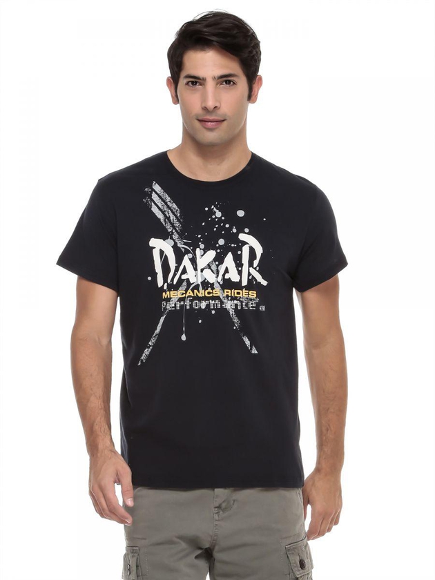 Dakar Men'S Short Sleeve Mecanics Rides Printed T-Shirt