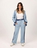 Shechick Two-Tones Blue Hoodie Tracksuit Set