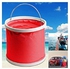 Low Cost 9L Portable Foldaway Water Bucket - Red - 9 L