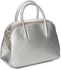 DKNY R2611902-040 Metallic Bryant Park Small Satchel Bag for Women - Leather, Silver