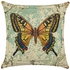 Butterfly Cotton And Linen Sofa Pillow Cover Office Nap Pillow Case