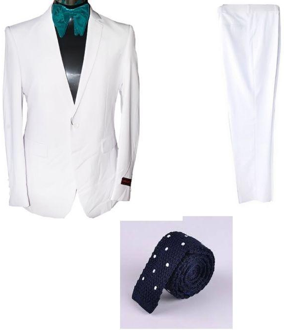 Plain Casila White Suit
