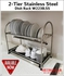 Metrostarhardware 2-Tier Stainless Steel Dish Rack W223B.SS (Silver)