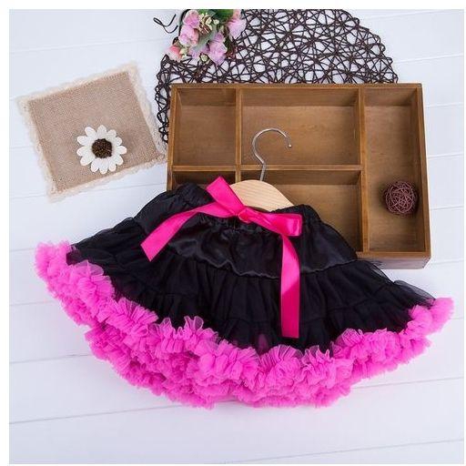 Universal Sweet Girls Tutu Skirt For Show (Black & Rose)