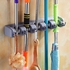Broom/Mop Holder Tidy Organizer, with 5 Position 6 Hooks for Brush Mop and Broom Tool Storage