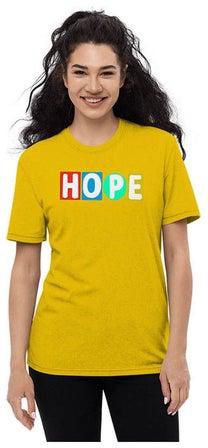 تيشيرت بي تي إس بطبعة كلمة "Hope" أصفر