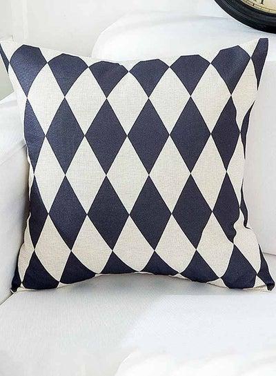 Decorative Cushion Cover White/Blue 45x45centimeter