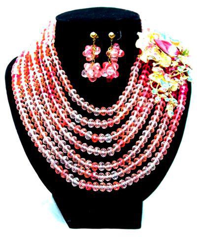 Team Crystal Beaded Jewelry - Pink