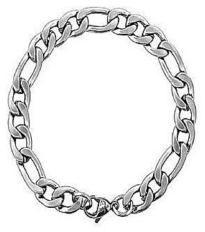 Fashion Stainless Steel Brushed Finish Figaro Chain Bracelet