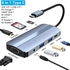 （8 In 1 B）4/5/8/11-in-1 Type C Dock USB C Hub 3.0 Splitter Multiport Adapter 4K HDMI RJ45 SD/TF HDMI PD For Laptop MacBook IPad Xiaomi