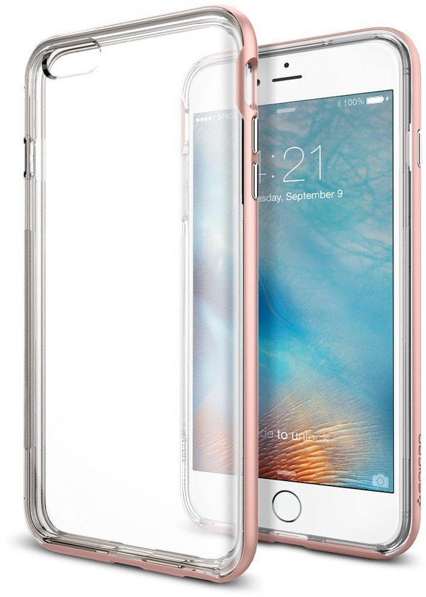 iPhone 6s plus / 6 plus Case Cover , Spigen , Clear TPU , PC Frame Slim Dual Layer , Rose Gold
