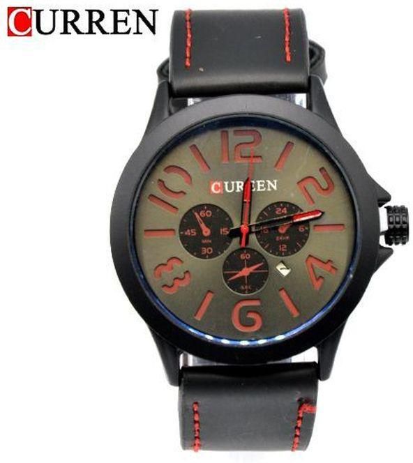 Curren C182 Leather Men Wristwatch-multicolor