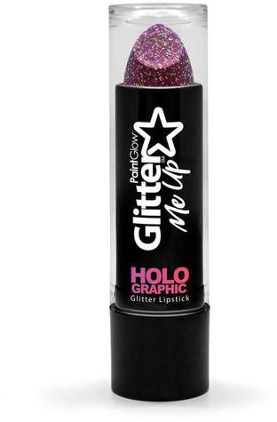 Paint Glow Holographic Glitter Lipstick - Purple