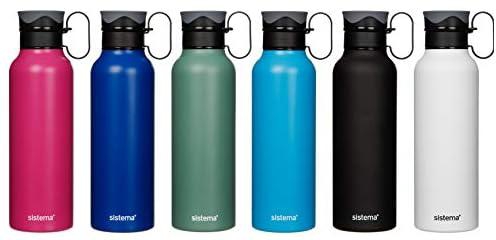 Sistema Stainless Steel Bottle, 600ml. Assorted Colours.