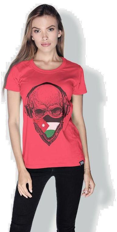 Creo Jordan Skull T-Shirts For Women - L, Pink