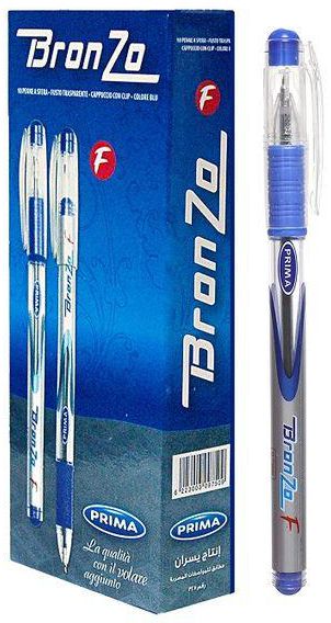 Prima Set Of 10 Pens PRIMA Bronzo Blue Rollerball Pens 0.7 Mm