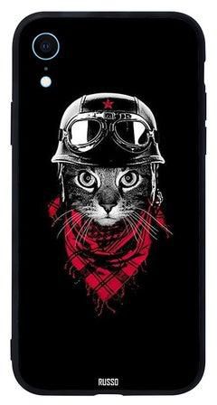 Skin Case Cover -for Apple iPhone XR Funny Cat Ready -for A Ride Funny Cat Ready For A Ride