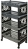 Get El Hoda Kitchen Trolley with Wheels، 87x43x29 cm، 4 Layers - Dark Grey with best offers | Raneen.com