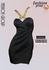 Fashion Group Short Dress Without Sleeves - Black & Gold