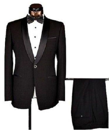 Lovely Men's Tuxedo Suit - Black
